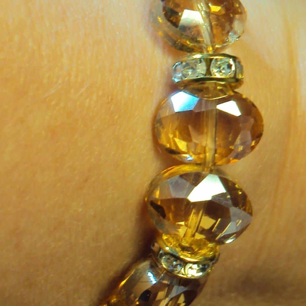 Austrian Crystal Stretch Bracelet Infused w/ Reiki